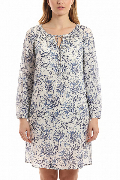 Marc O´Polo Dámské šaty S Dlouhým Rukávem Květované Volnočasové Vel. 42