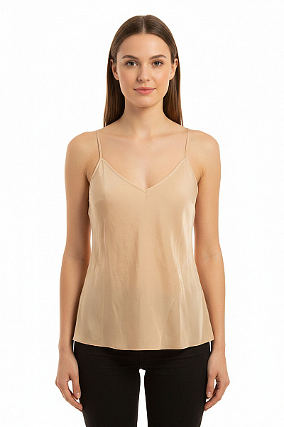 Coach Dámská Béžová Halenka Bez Rukávů S Výstřihem Do V Velikost 6