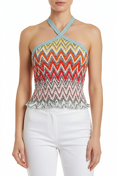 MISSONI Barevné Dámské Tílko Bez Rukávů S Potiskem Velikost 42