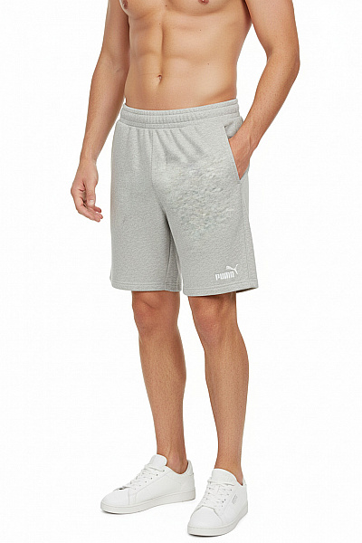 Puma Pánské Bavlněné Teplákové Kraťasy Sportovní Volnočasové S Kapsami šedé Vel. L