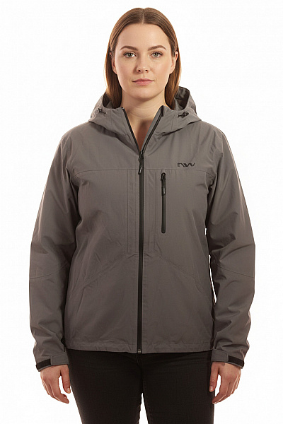 NORTH WOOD Dámská Bunda S Kapucí šedá Funkční Lehká Outdoorová Větrová Velikost 3XL