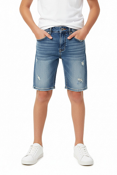 ZARA Dětské Kraťasy Modré Denim Rip Velikost 134