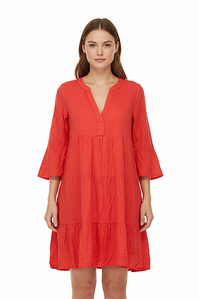 Sublevel Dámské šaty Krátký Rukáv Volnočasové Boho Letní Vel. S