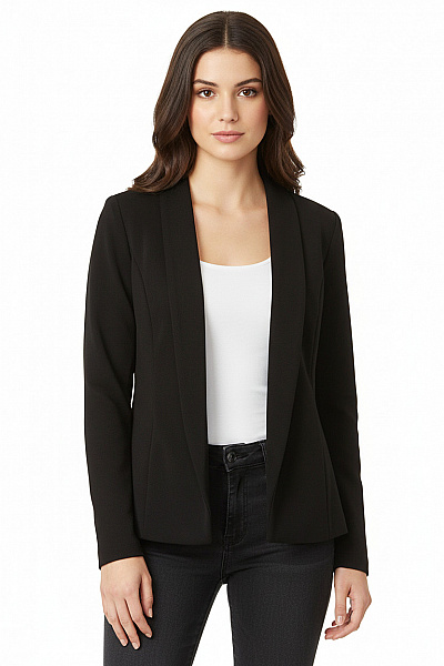 SPARKZ Dámské černé Elegantní Vypasované Sako Na Běžné Nošení Velikost S