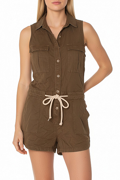MANGO Hnědý Overal Bez Rukávů Letní Velikost S