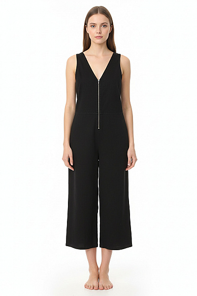 ZARA černé Dámské Overaly Bez Rukávů Zipové Velikost S