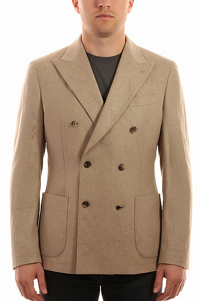 Windsor. Pánské Sako Dvouřadé Béžové Na Běžné Nošení Vel. XXL