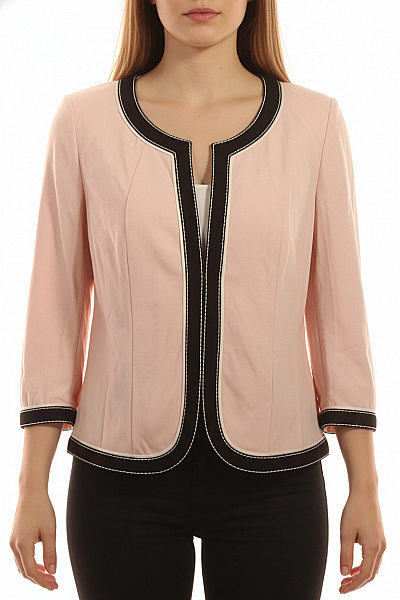 BASLER Růžový Blejzr Elegantní Krátký S 3/4 Rukávem Velikost 40