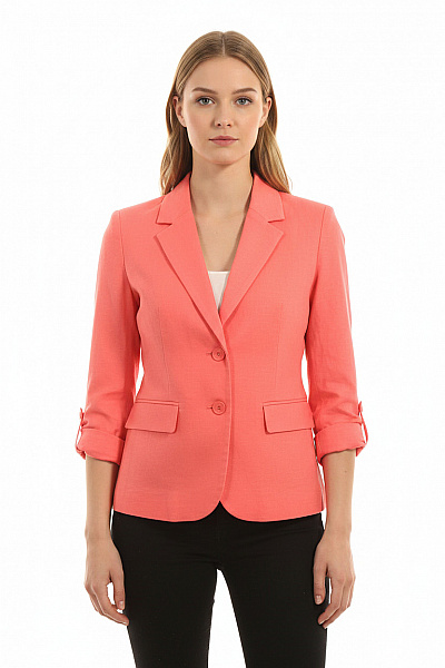 Bebe Dámské Sako Oranžové Elegantní Ramie Krátké Volnočasové Velikost M