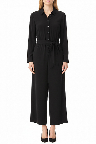 WE  Dámský černý Overal S Páskem Velikost S