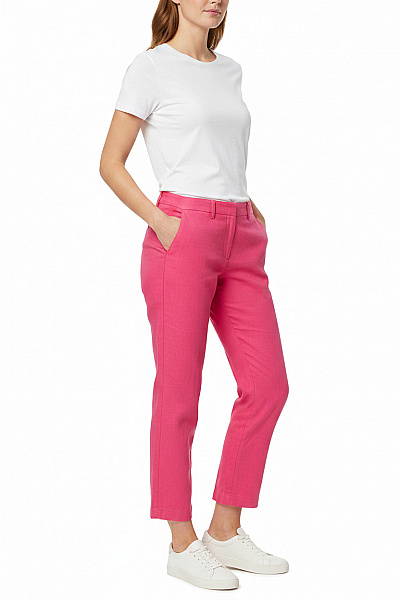 BRAX Růžové Plátěné Kalhoty Pod Kolena Volnočasové S Kapsami Vel. L