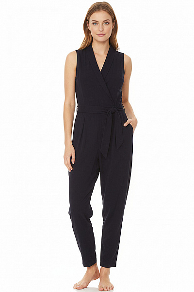 Les Lunes Dámský černý Overal Bez Rukávů Vel. S