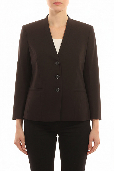 BETTY BARCLAY Dámské Sako Elegantní Business Hnědé Polyesterové Vel. 46