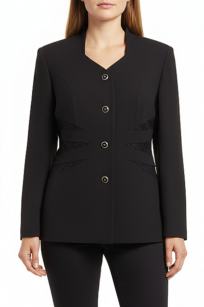 Joseph Ribkoff Dámské černé Elegantní S Krajkou Saka Vel. 42