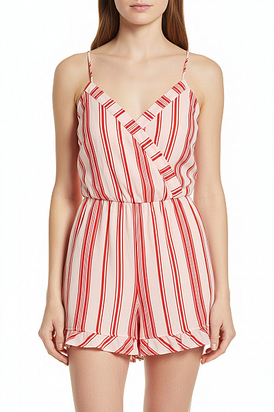 New Look Růžový Pruhovaný Overal Bez Rukávů Letní Velikost 38