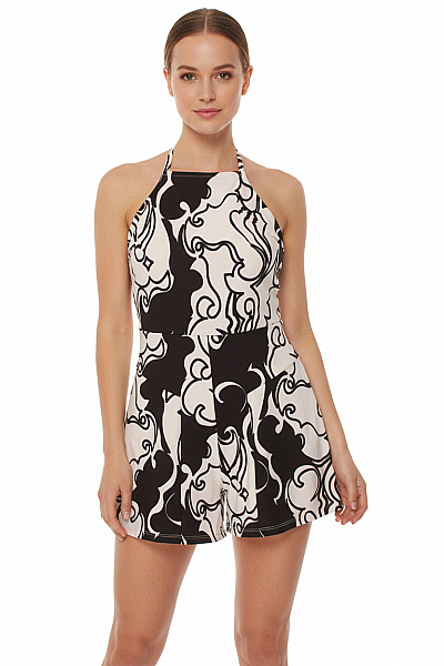 Topshop Dámský černobílé Overal Bez Rukávů Velikost 36