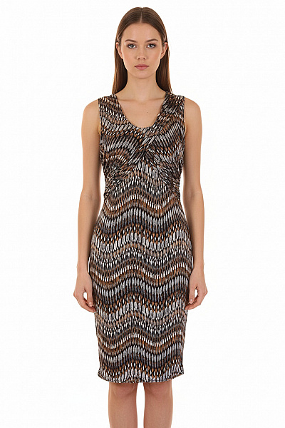 DIESEL Dámské šaty Bez Rukávů Pouzdrové S Potiskem Velikost S
