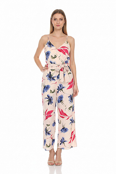 Y.A.S Dámský Květinový Overal Bez Rukávů Letní Velikost S