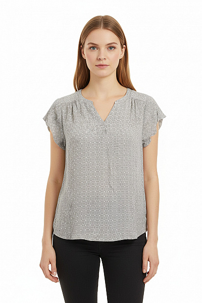 BONITA Dámská Halenka S Krátkým Rukávem A Potiskem Velikost 44