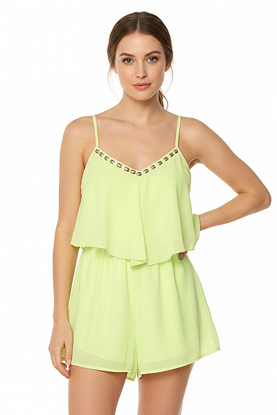 ZARA Dámský žlutý Overal Bez Rukávů Vel. M