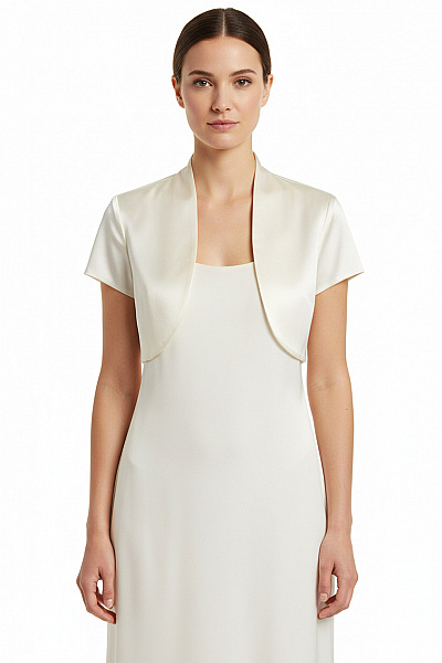 Rinascimento Dámské Bolerko Krátký Rukáv Elegantní Béžové Vel. M