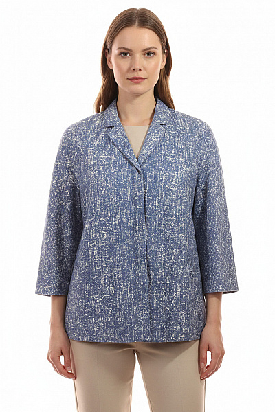 COS Dámský Bavlněný Vzorovaný Kabát Jarní Moderní Tříčtvrteční Vel. 42