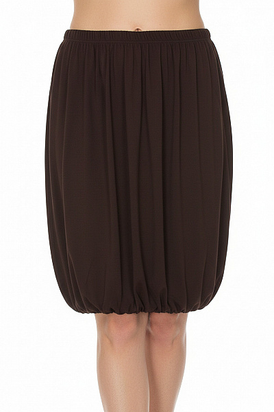SAMSOE Hnědá Balónová Sukně S Gumou V Pase Vel. M