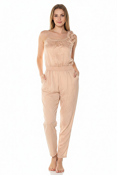 PATRIZIA  PEPE Béžový Overal Bez Rukávů Letní Vel. 42