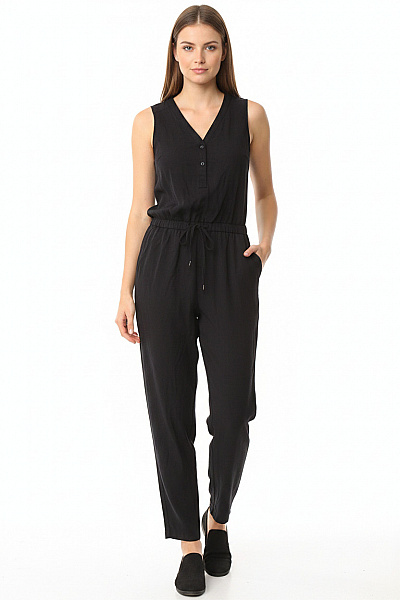 Esprit Dámský černý Overal Bez Rukávů Lyocellový Velikost 34
