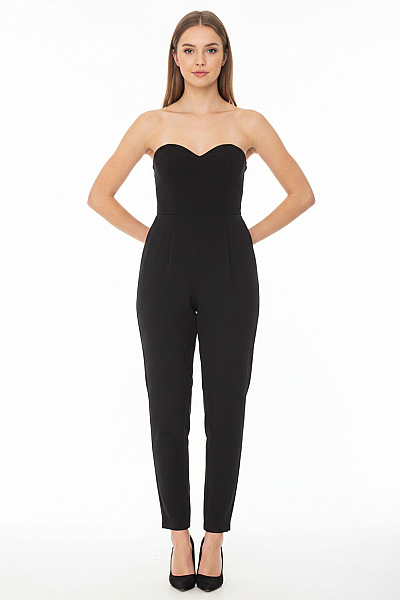 HM  Dámský černý Overal Bez Rukávů Elegantní Společenský Velikost 36