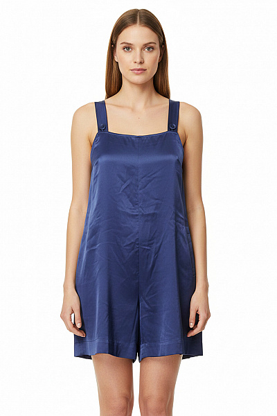 PAUL & JOE SISTER Modrý Hedvábný Overal Bez Rukávů Letní Vel. 36