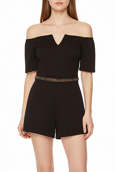 RICH&ROYAL černé Krátký Rukáv Overal Vel. 38