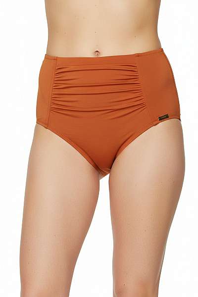 Dámské Oranžové Plavkové Kalhotky S Vysokým Pasem A Volánky Velikost 40