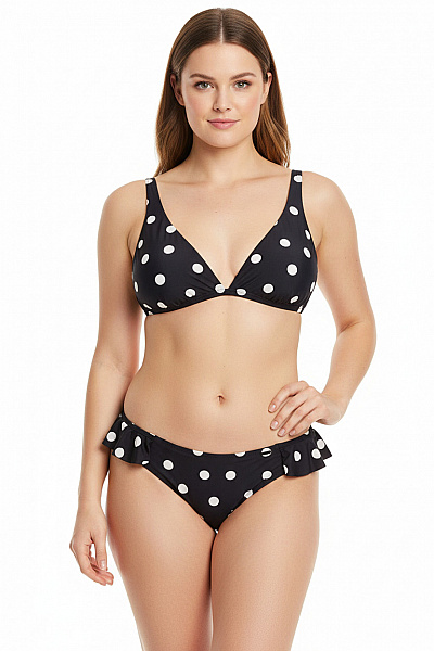 PROTEST Dámské Dvoudílné Plavky Puntíkované S Volánky Retro Vel. 44