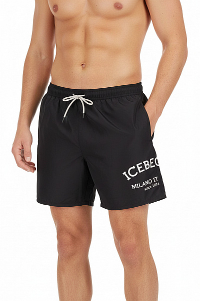 Iceberg Pánské Plavecké Kraťasy černé Volnočasové Velikost XL