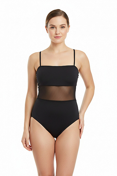 Calvin Klein Dámské Jednodílné Plavky černé Průstřihy Velikost M