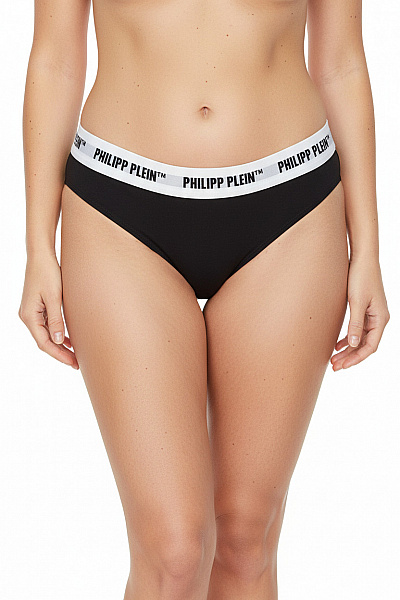 PHILLIP PLEIN Dámské Bavlněné Kalhotky černé Vel. EU XL