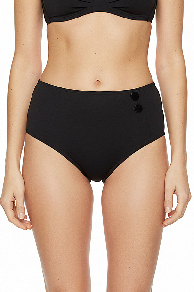 SIMON PERELE Dámské Retro Plavkové Kalhotky S Vysokým Pasem černé Velikost EU 1