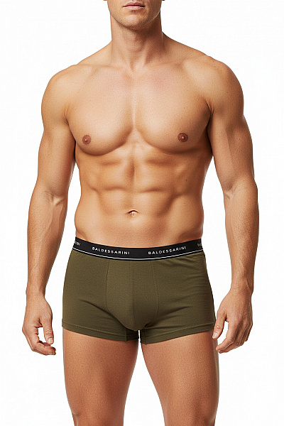 BALDESSARINI Pánské Bavlněné Boxerky Khaki Vel. L