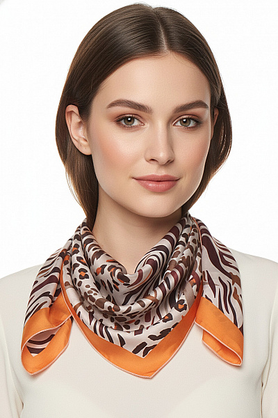 LIU JO šátek Barevný Zvířecí Vzor Polyester