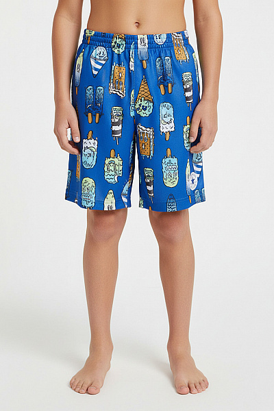 CONVERSE Modré Chlapecké Kraťasy S Potiskem Zmrzliny Velikost 110/116 Cm