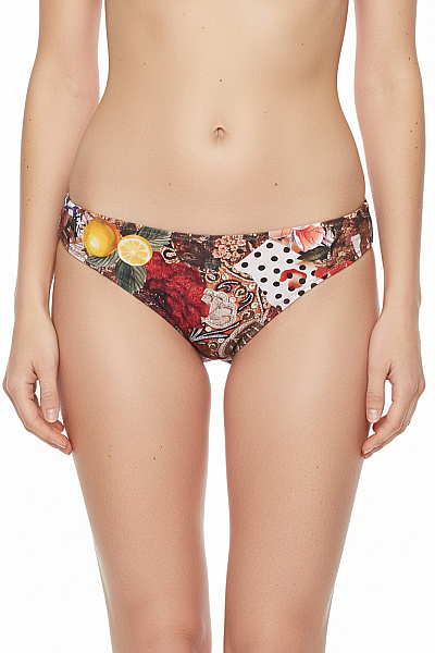 MARYAN MEHLHORN Dámské Plavky Kalhotky Puntíkované Květinové Retro Vel. DE 36