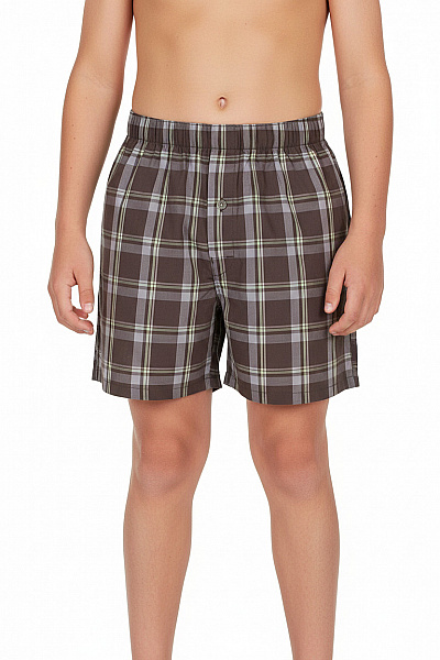 Sanetta Chlapecké Kostkované Bavlněné Trenky Hnědé Vel. 140