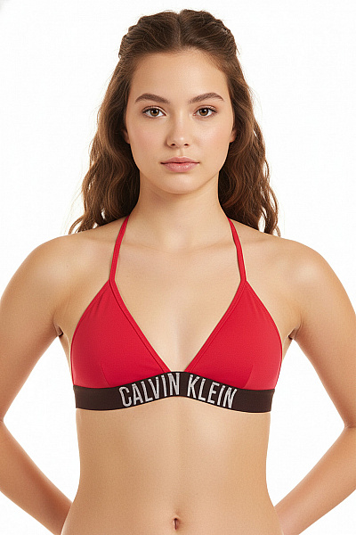 Calvin Klein Dívčí červené Plavky S Logem Velikost 14/16