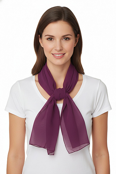 Fialový šátek Průhledný Elegantní