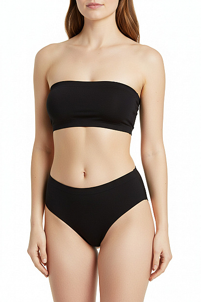 Dámské černé Bezešvé Kalhotky Velikost L