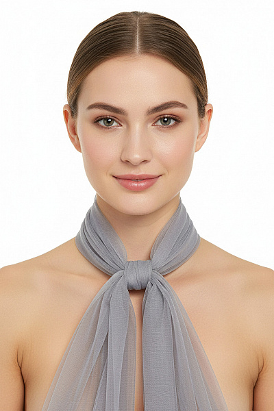 šátek Tyl šedý