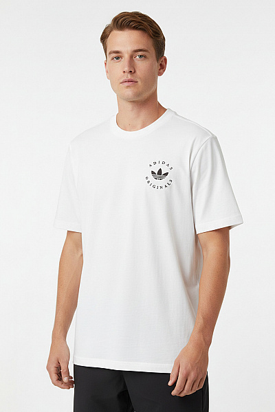 ADIDAS Pánské Tričko S Krátkým Rukávem A Potiskem Bílé Velikost 2XL