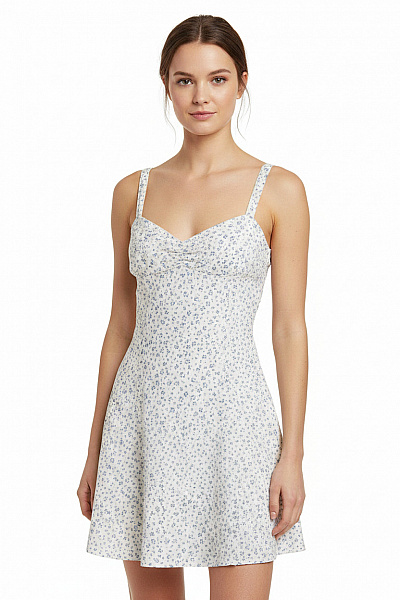 Bershka Dámské šaty Bez Rukávů Květované Letní Velikost S