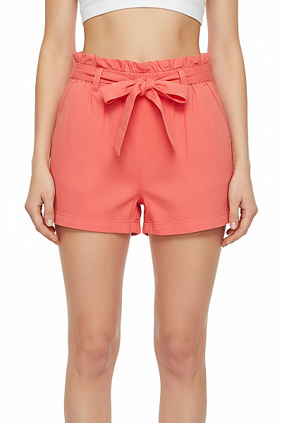 Judith Williams Dámské Kraťasy S Páskem A Mašlí Volnočasové Krátké Růžové Vel. 36